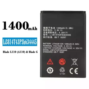 手機電池 Li3814T43P3h634445 適用於 ZTE Blade L110(A110)/Blade G