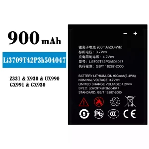 手機電池 Li3709T42P3h504047 適用於 ZTE Z331/X930/UX990/GX991/GX930