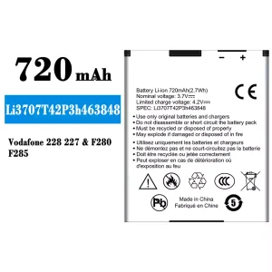 手機電池 Li3707T42P3h463848 適用於 ZTE Vodafone 228 227/F280/F285