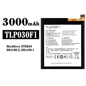 手機電池 TLP030F1 適用於 BlackBerry DTEK60/BBA100/BBA100-1/BBA100-2