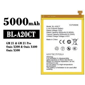 手機電池 BL-A20CT 適用於 General Mobile GM 21/GM 21 Pro/Omix X300/Omix X400/Omix X500