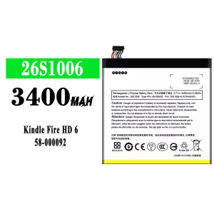 手機電池 26S1006 適用於 Amazon Kindle Fire HD 6/58-000092