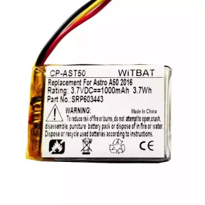 電池適用於耳機 Astro A50,Astro A20,Astro A38,HyperX Cloud Core Wireless