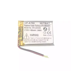 電池適用於耳機 Audio-Technica ATH-M50XBT2,ATHM50XBT,ATH-DSR9BT,ATH-DSR7BT,ATH-SR6BT,ATH-SR5BT,SR5BTBK,SR5BTWH,ATH-AR3BT