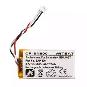 電池適用於耳機 Sennheiser BAP 800,AHB571935PCT-03