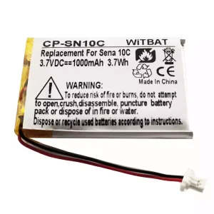 電池適用於耳機 Sena 10C 10C Pro Motorcycle Bluetooth Headset Camera