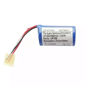 電池適用於耳機 Audio-Technica ATH-CK3TW Charging Case,ICR17280
