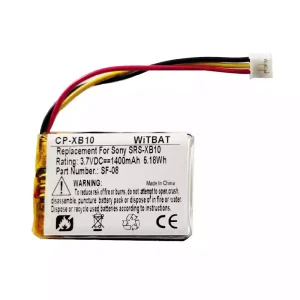電池適用於音箱 Sony SRS-XB100,SRS-XB10,SRS-XB12,WH-L600,Logitech S100