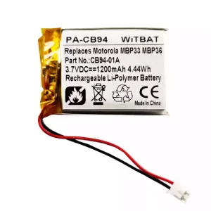 電池適用於音箱 Motorola Sonic Play 100,MBP33,MBP36,CB94-01A