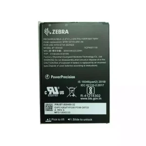電池適用於 ZEBRA BT-000455 BTRY-ET4X-8IN1-IN